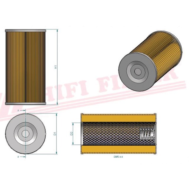 Filtre Hydraulique SH 50709 Hifi Filter référence fournisseur HIFSH50709